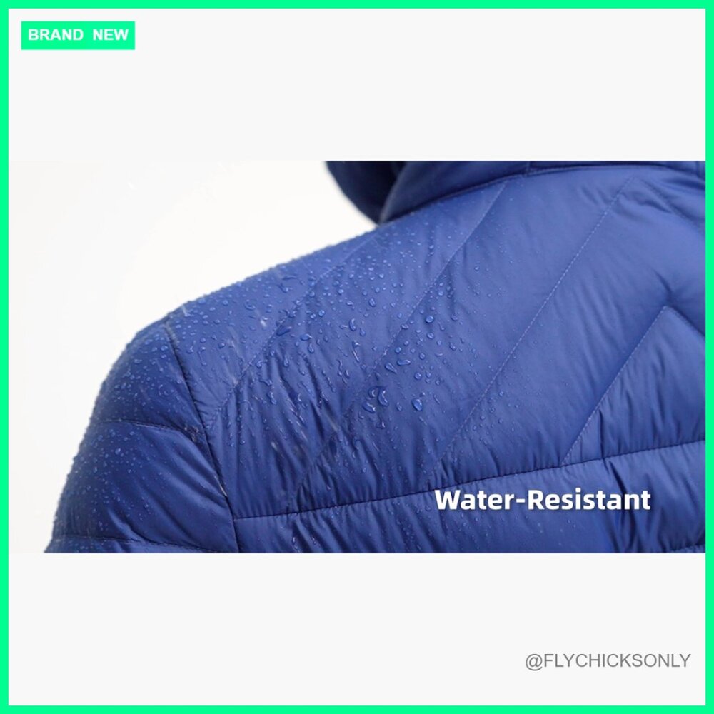 Lightweight Packable Down Jacket Hooded Water-Res… - image 7